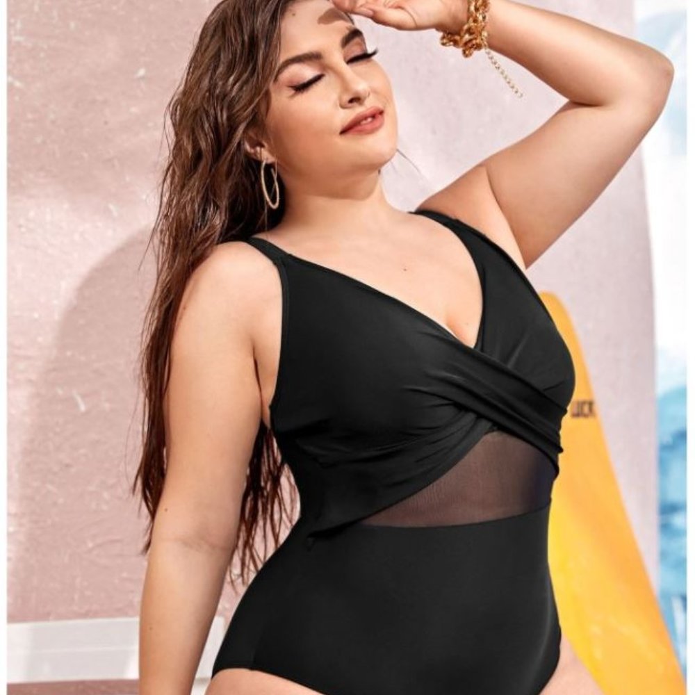 Shein Plus Size Mesh Swimsuit 4xl